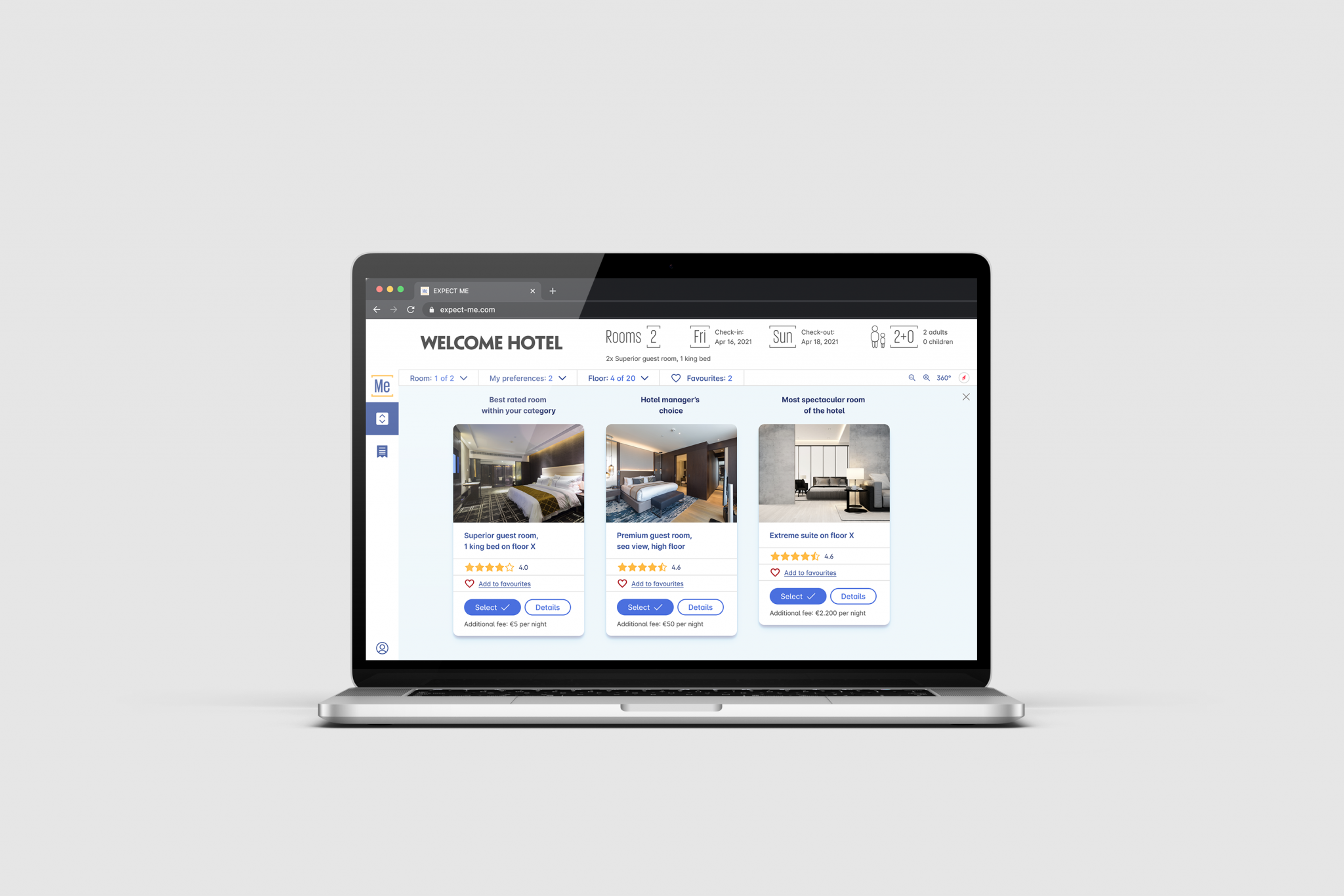 EXPECT ME-OUR MISSION IS TO HELP HOTELS AND THEIR GUESTS TO REALIZE THE ULTIMATE HOSPITALITY EXPERIENCE BY ROOM ALLOCATION