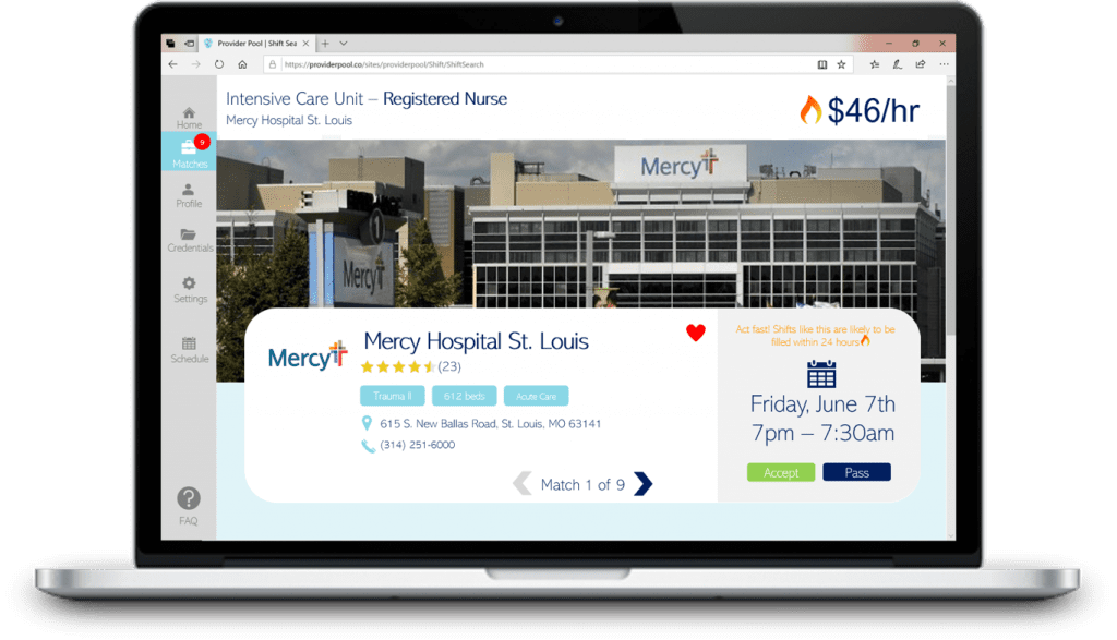 Provider Pool - An online labor marketplace created specifically for the healthcare industry