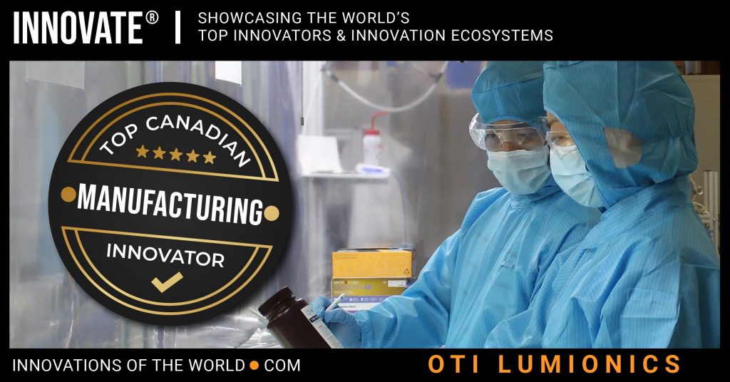 OTI LUMIONICS -DEVELOPS PRODUCTION-READY ADVANCED MATERIALS AND MANUFACTURING SOLUTIONS FOR OLED DISPLAYS IN CONSUMER ELECTRONICS