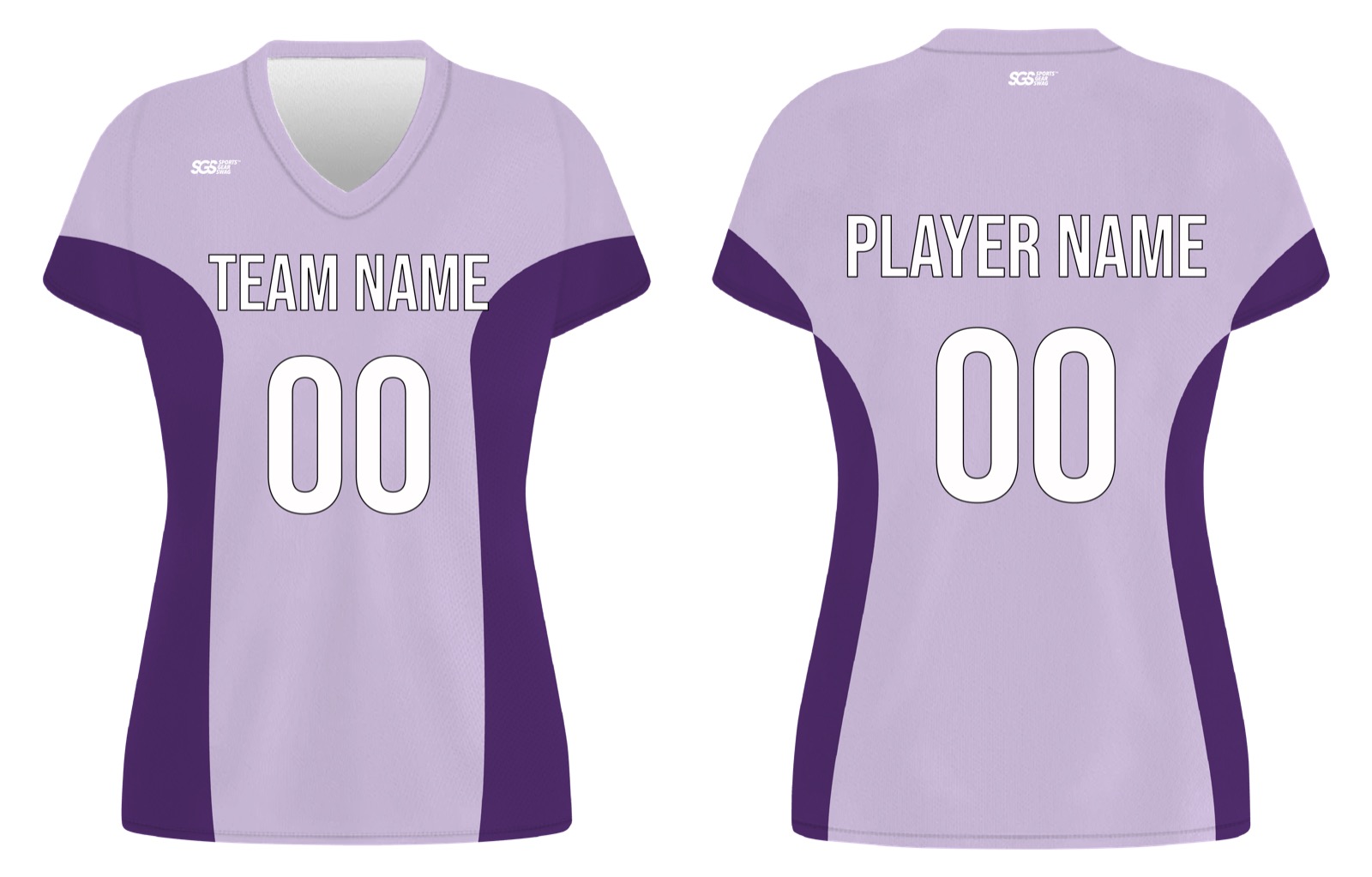Custom volleyball uniform front and back from Sports Gear Swag